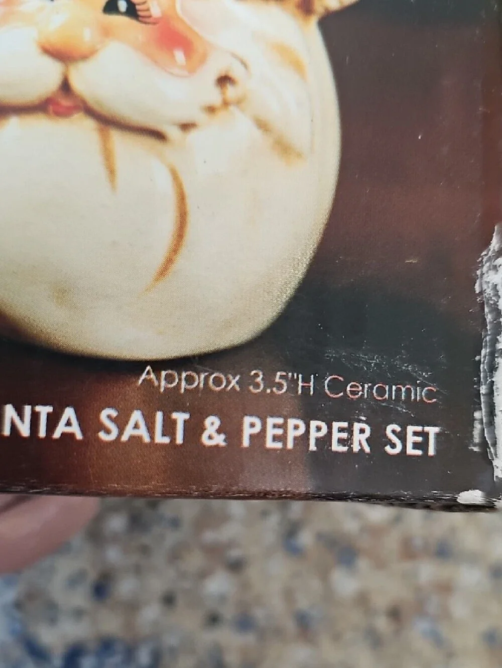 Kirkland's NWT Santa Salt & Pepper Shaker Set - Cream and Red